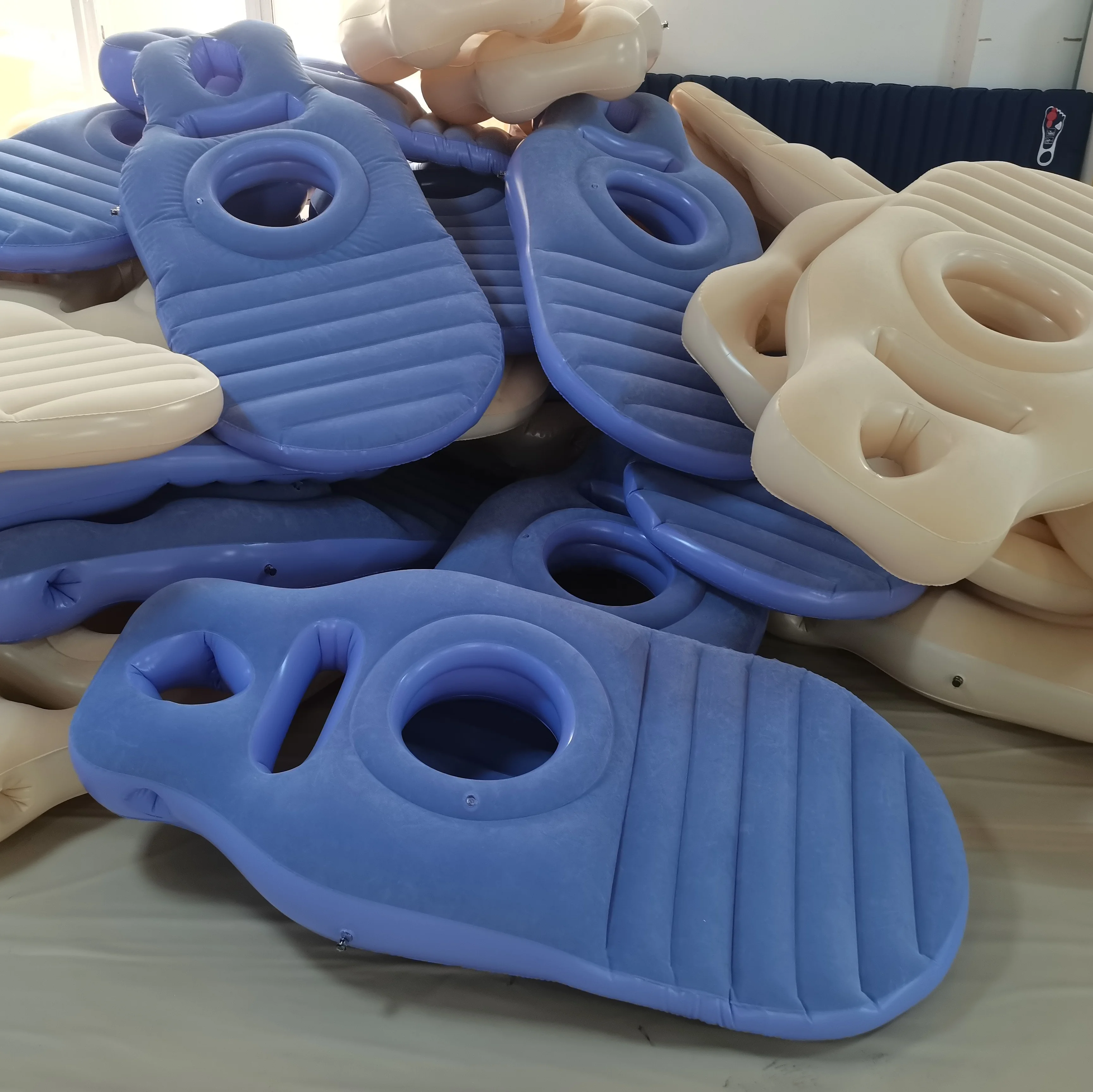2 in1 soft surface pool floats for pregnant inflatable pillow with hole inflatable bump pregnancy bed air mattress