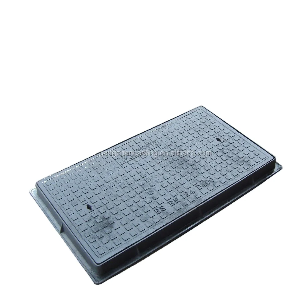 Ductile iron B125 D400 dia600mm round sewerage rectangular manhole cover