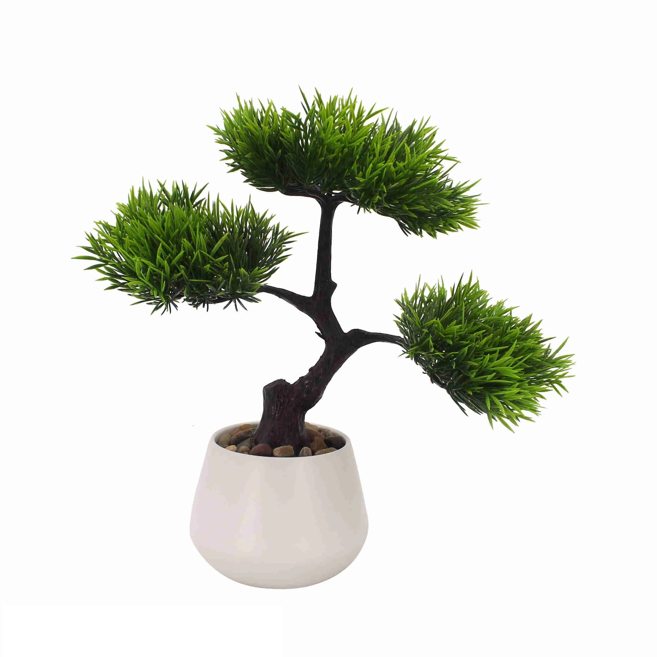Factory Direct Price Fake Bonsai Green Plants Plastic Artificial Pine Tree Potted For Indoor Outdoor Decoration