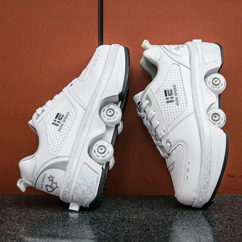 kids wheeled shoes 4 quads wheels roller shoes led light up children roller skate shoes with wheels