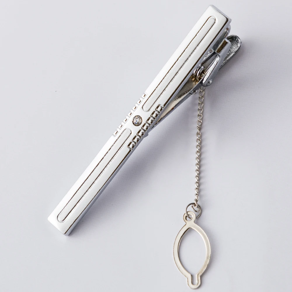 2023 Fashion personality mens gift low price jacquard mens metal tie clip accessories