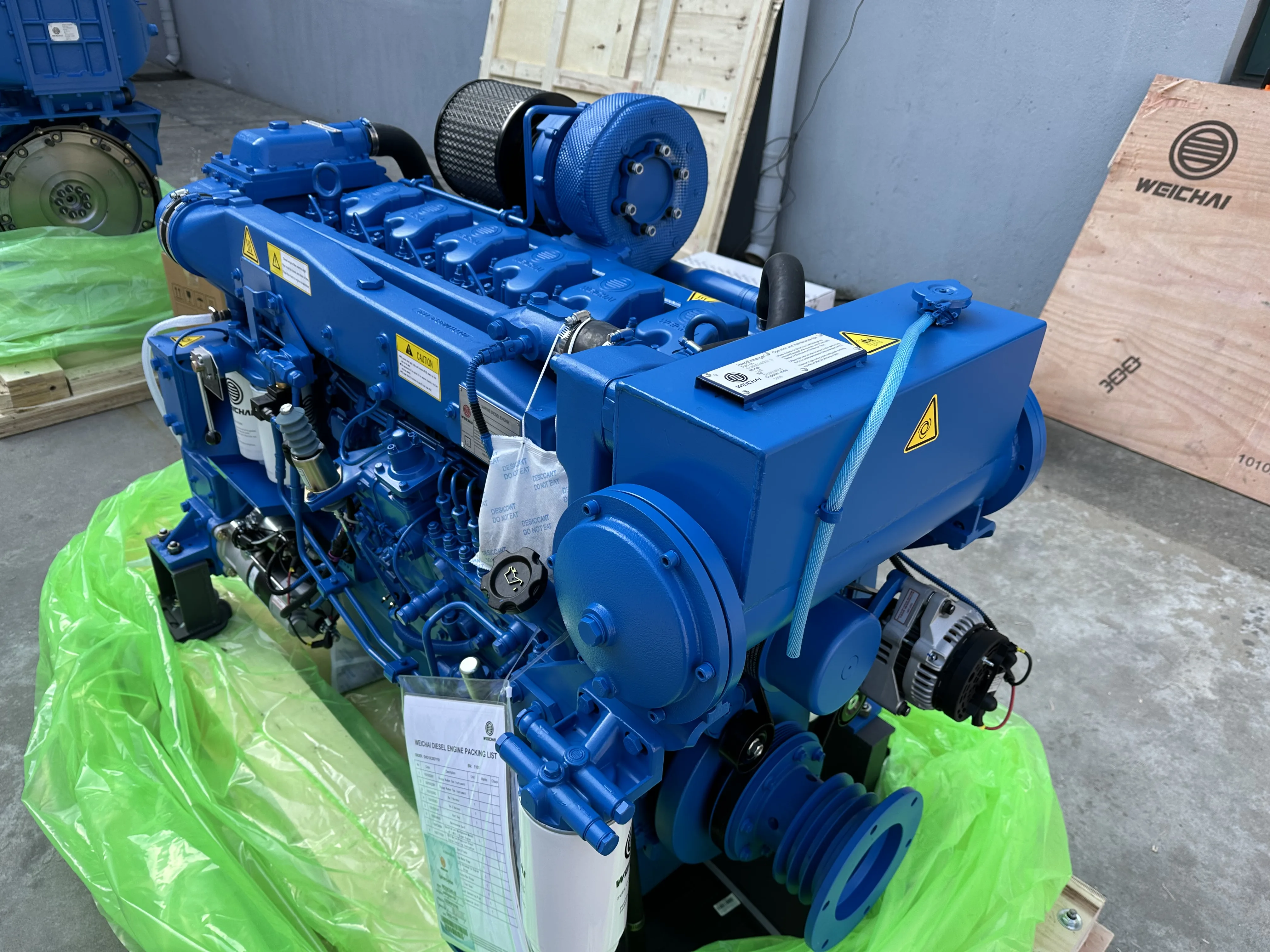 High quality 4 strokes 6 cylinders water cooled weichai WD10C278-21 boat motor marine diesel engine for fishing ship