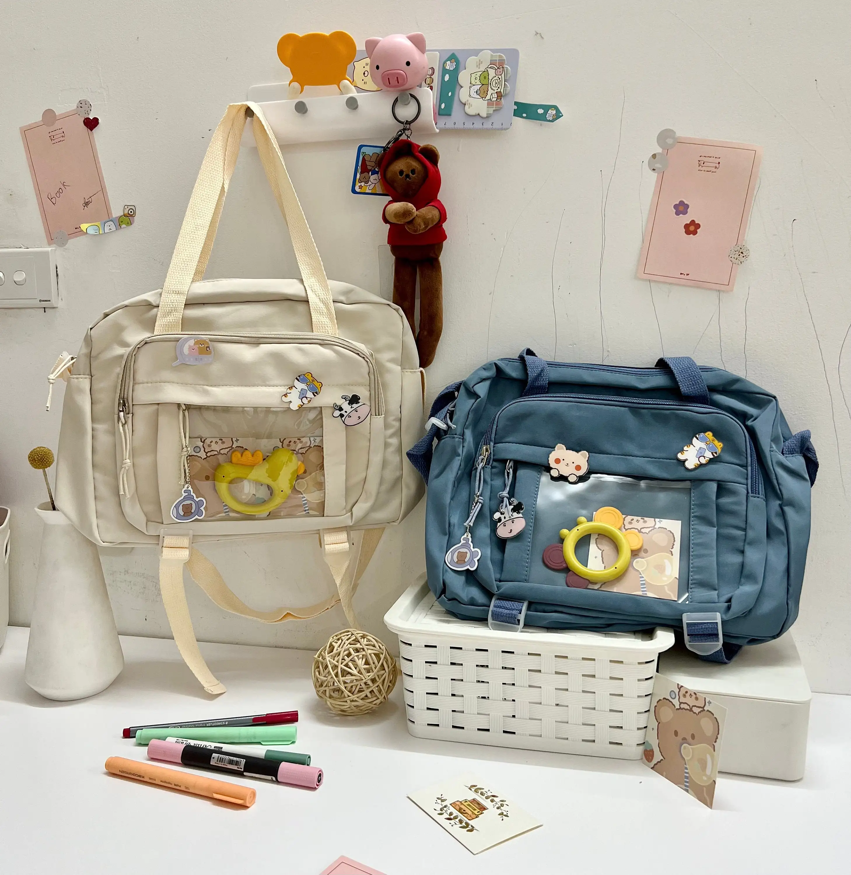 Anime Tote Bags Shoulder Bag, Anime Tote Bag Zipper, Anime Ita Bag