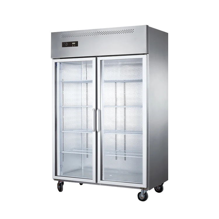 Commercial Kitchen Stainless Steel Double-Temperature Chest Freezer Deep Refrigerator for Fruits and Vegetables