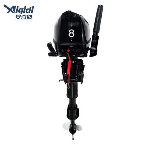AIQIDI Portable Outboard Motor 4-Stroke 8HP Long/Short Shaft Boat Engine with Tiller Control