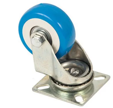 Синий ПВХ колесики 50 мм Шарнирного соединения верхней пластины светлой обязанности Поворотное Колесо