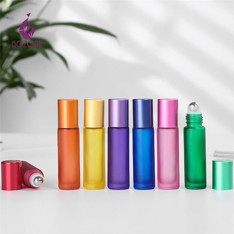 5Ml Roll On Cosmetic Bottle Serum Essential Oil Pink Glass Cosmetic Bottle