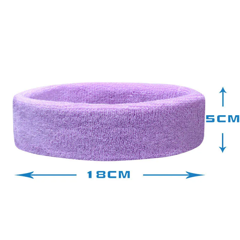Basketball sports sweat absorbing wrist guard head band custom logo elastic polyester sweatband hair ties headbands for women