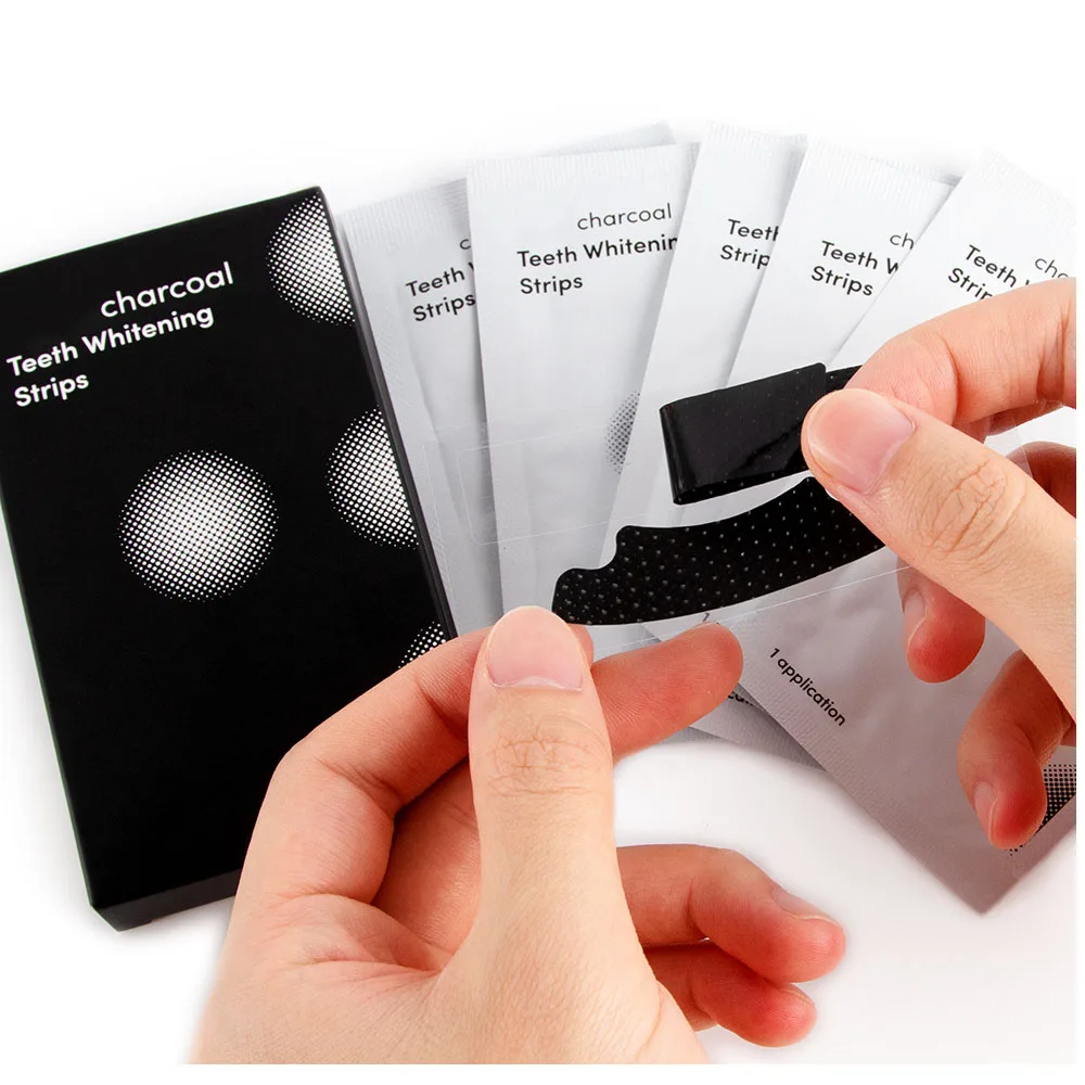 Daily Teeth Whitening Strips Custom Logo Bleaching White Strips for Sensitive Teeth Removes Stains