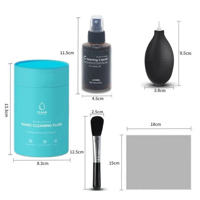 
Ткань, щетка, жидкость для чистки, Нагнетатель 5 в 1, набор для чистки компьютера 
