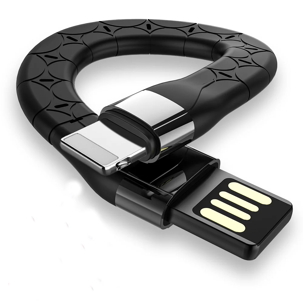 0.15m 2.4A TPE Strap USB Cable for iPhone 14 13 12 Fast Charging USB A To 8Pin/Micro/Type C Data Cable for Huawei Xiaomi Samsung