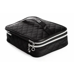 Portable Double Layer Quilted Travel Makeup Bag Brush Organizer Cosmetic Case Bag Storage Cosmetics Make UP Brush Cosmetic Bag