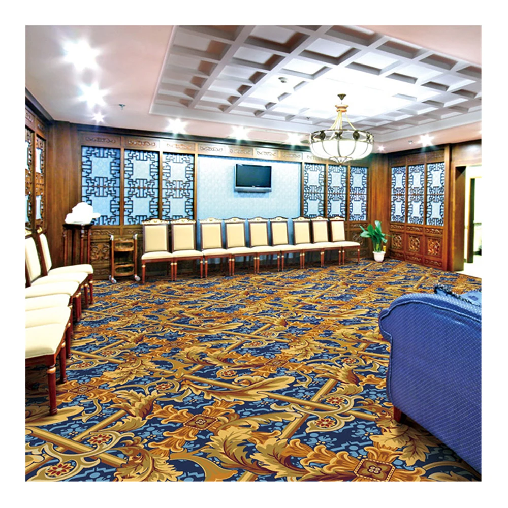 Kaili Printed Nylon Diverse Designs Custom Factory Fireproof Waterproof Jacquard Tufted Carpet for Cinema Theater Hotel Villa