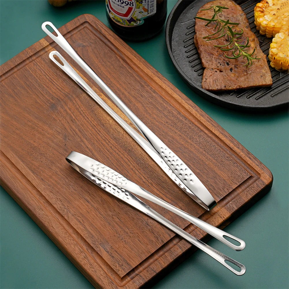 2024 New Creative Kitchen Grill Tong 304 Stainless Steel Barbecue Food Tongs Bread Clip Pastry Clamp BBQ Kitchen Ice cubes Tongs
