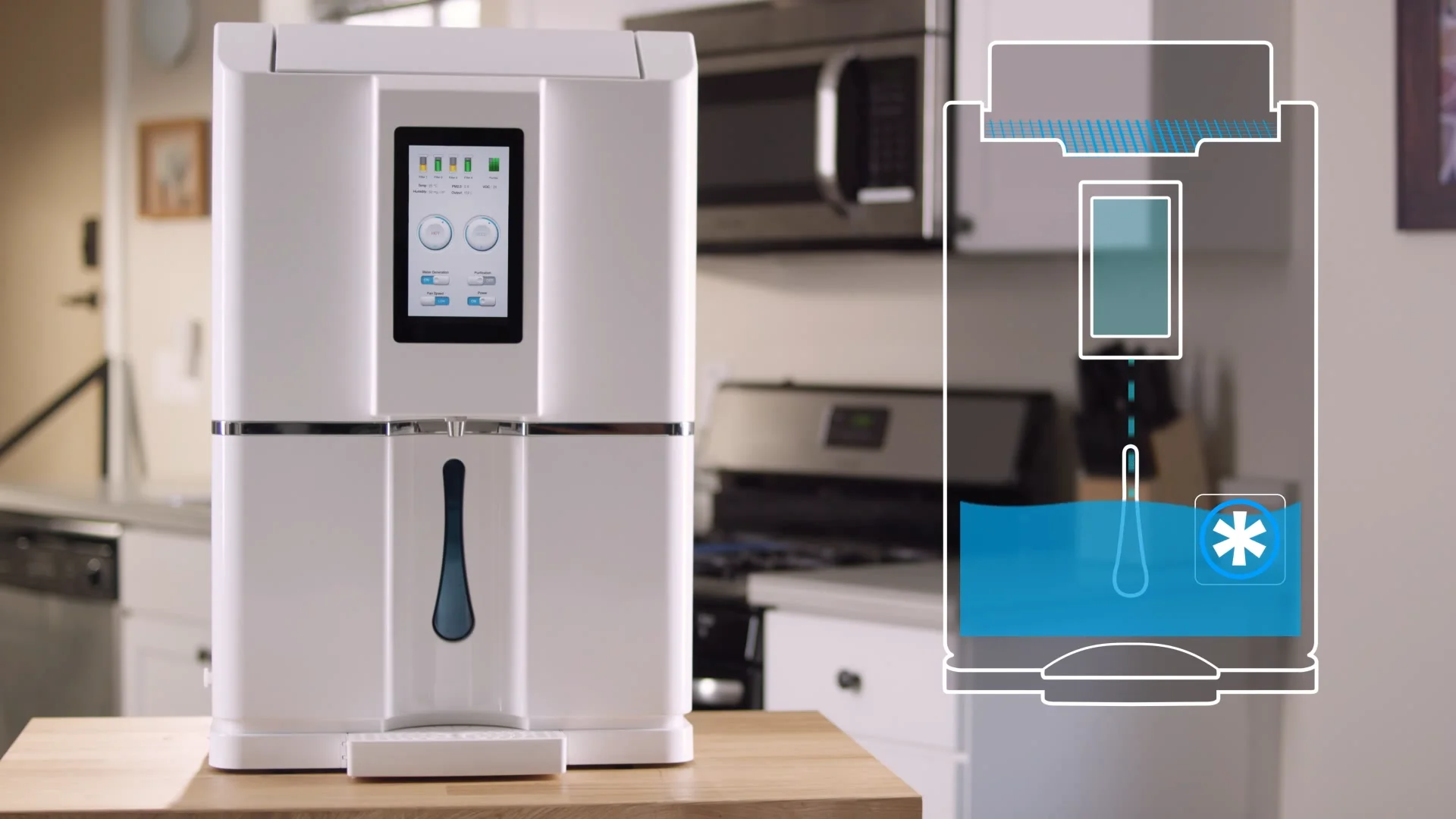 Pure air water generator (AWG) atmospheric water from air 20 liters per day UF filtration