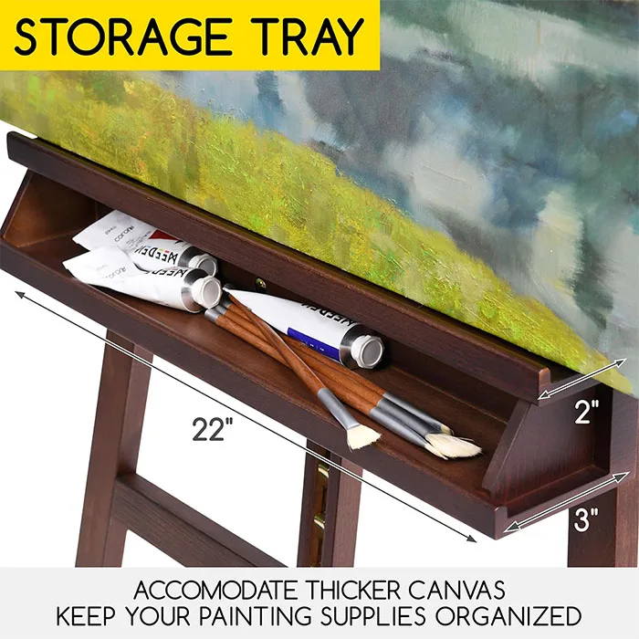 MEEDEN Studio Beech Wood Easel Stand A-frame Tripod Easel for Painting