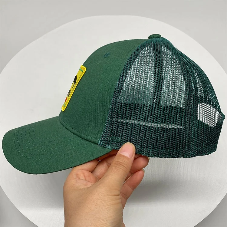 Structured 6 Panel Trucker Hats Cotton Adjustable Mesh Custom Embroidery Patch logo Sport Caps