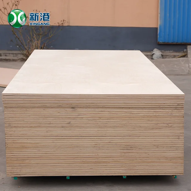 Customizable cheap 12mm 15mm 18mm 4x8 Birch Plywood furniture cabinet decoration roofing plywood