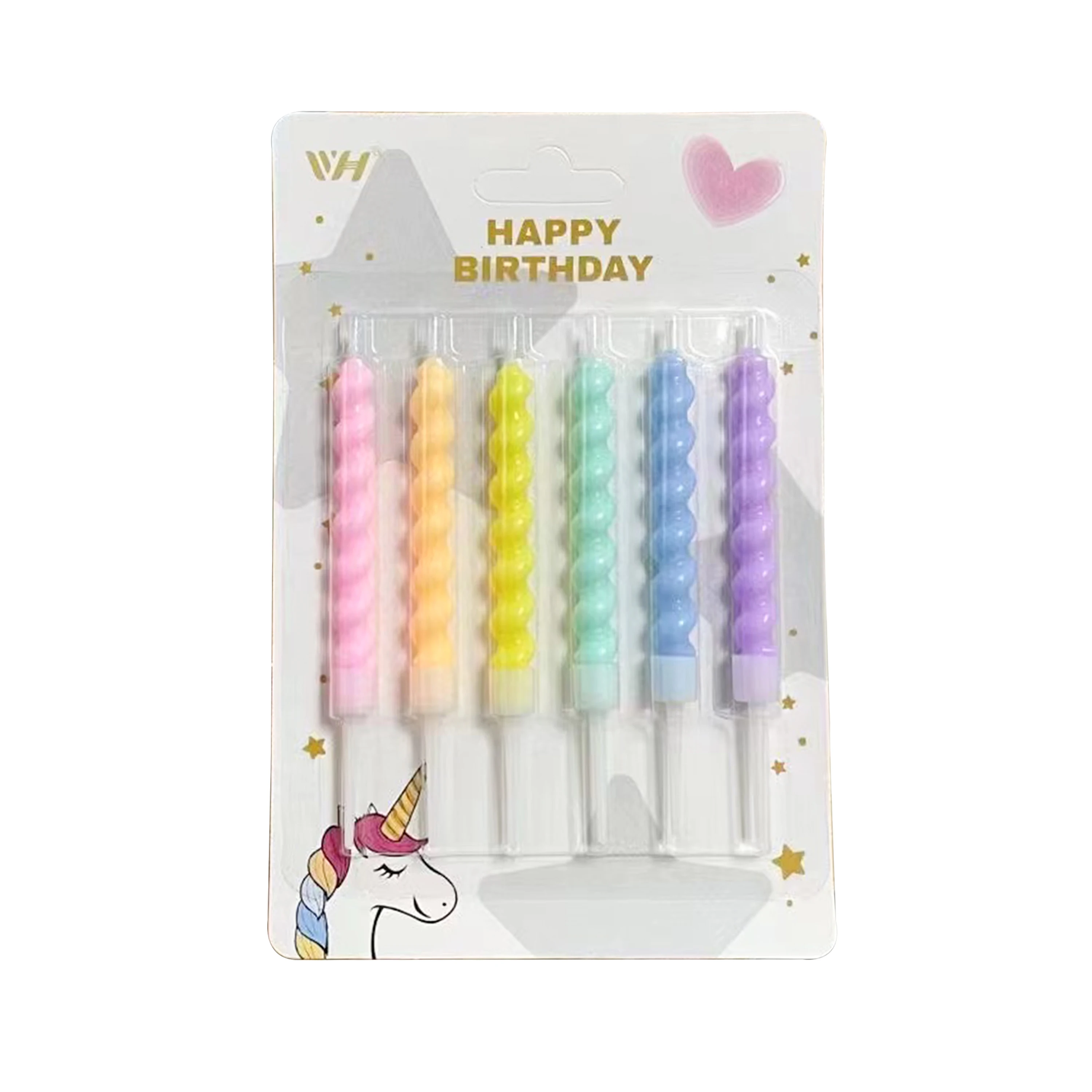 Цветные декоративные свечи для торта макарун на спирали праздника вечеринки дня рождения