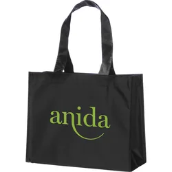 Promotional reusable waterproof pp laminated non woven tote shopping bag with custom logo