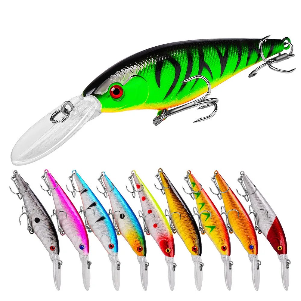 Pike Bait 10.5g 12cm Floating Pencil Bait Hook Saltwater Fish