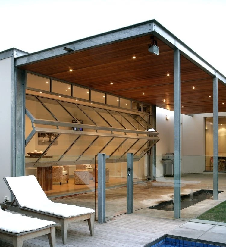 Deda Commercial Grade Glass Bi Folding Garage Doors Of Aluminum In China glass sectional garage door