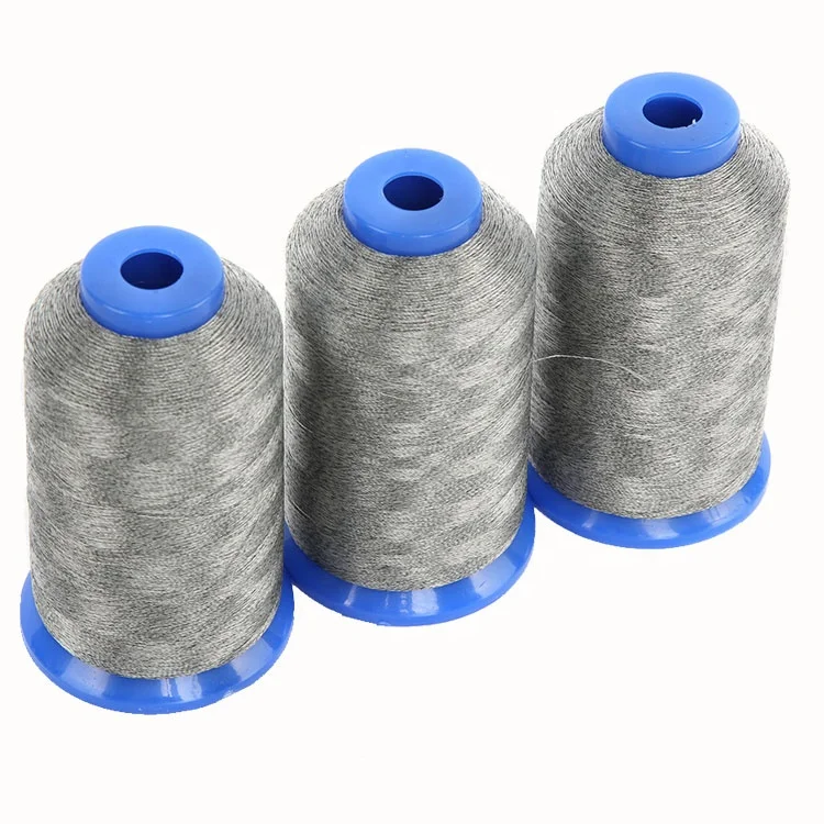 Free Test Samples Carbon Yarn Fiber Conductive Sewing Thread Do Not Broken For Touch Screen Gloves
