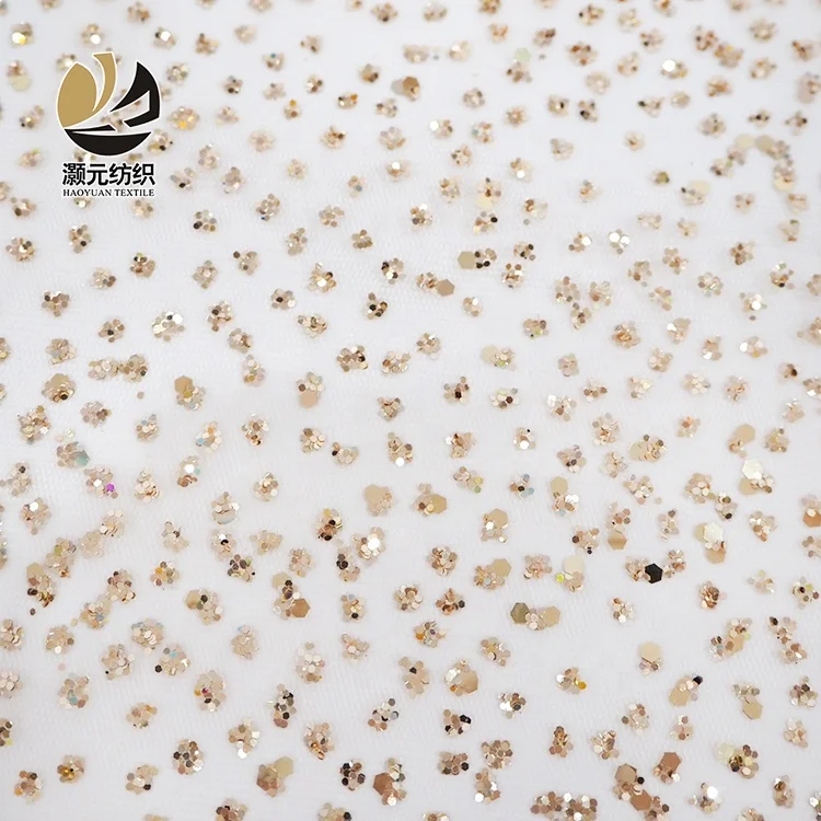 100 нейлоновая блестящая вечерняя одежда цвета шампанского с градиентом мягкая Тюлевая ткань