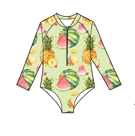 Zs55 boys clothing sets summer dress cotton t shirt watermelon printing girls swim suit