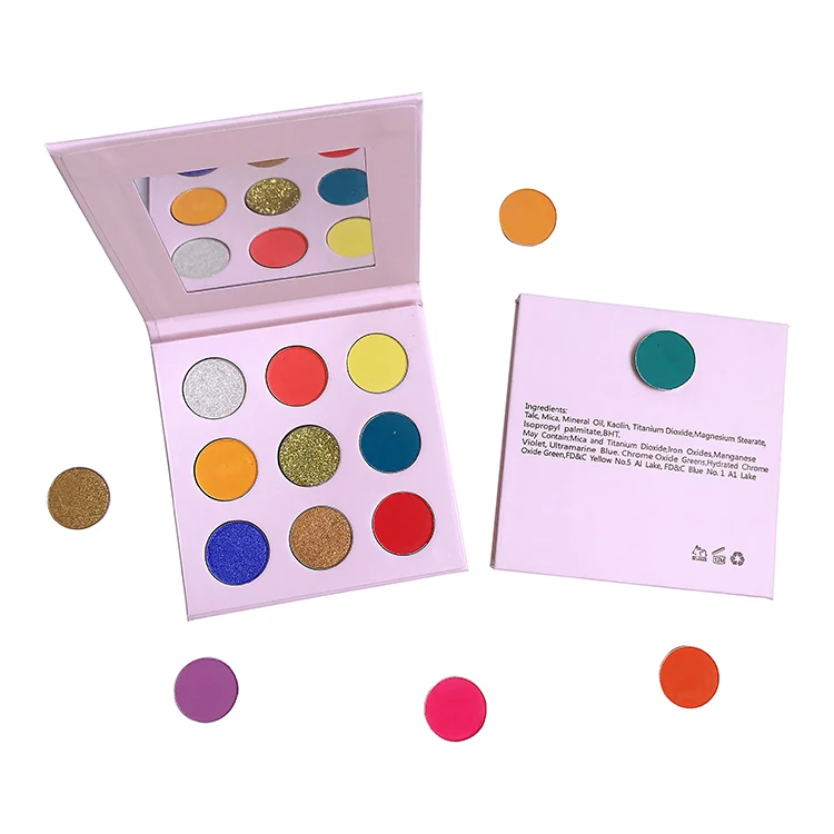 New Colorful Pigmented  Diy Vegan Nude Makeup Eyeshadow Palette Private Label Custom Eyeshadow Palette Eye Shadow Wholesale