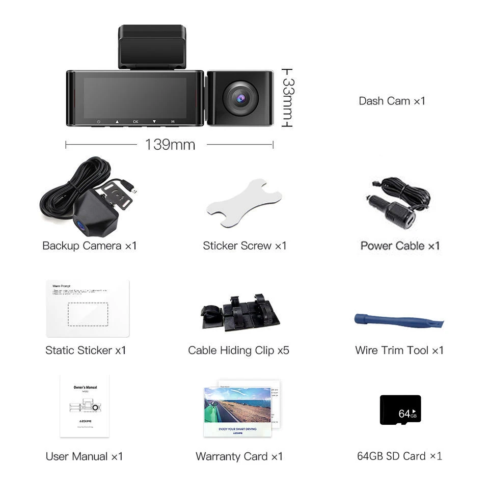 2023 Car Black Box Hd 3 Lens Adas Wifi Gps Dash Camera 4k Front And Back Inside 3 Channel Dash Cam Night Vision DVR M550