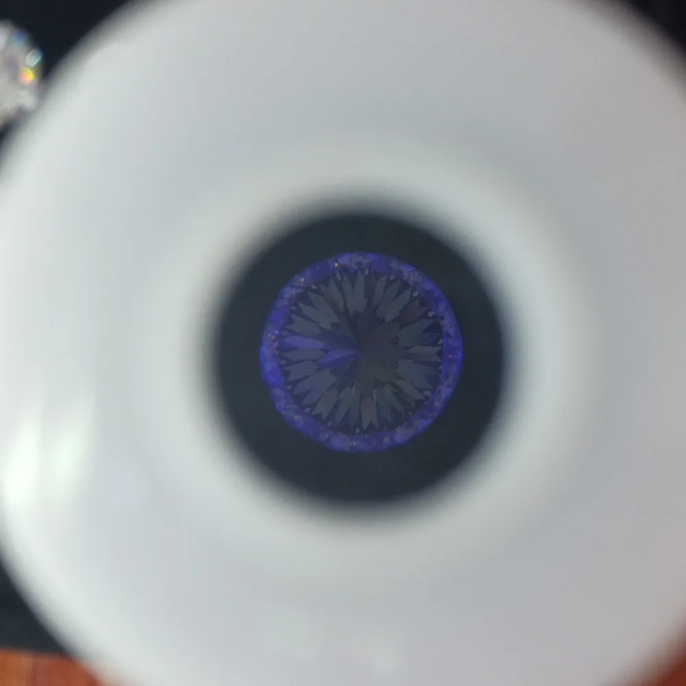 round brilliant cutting nine hearts and onw flower cutting white loose cubic zirconia stones