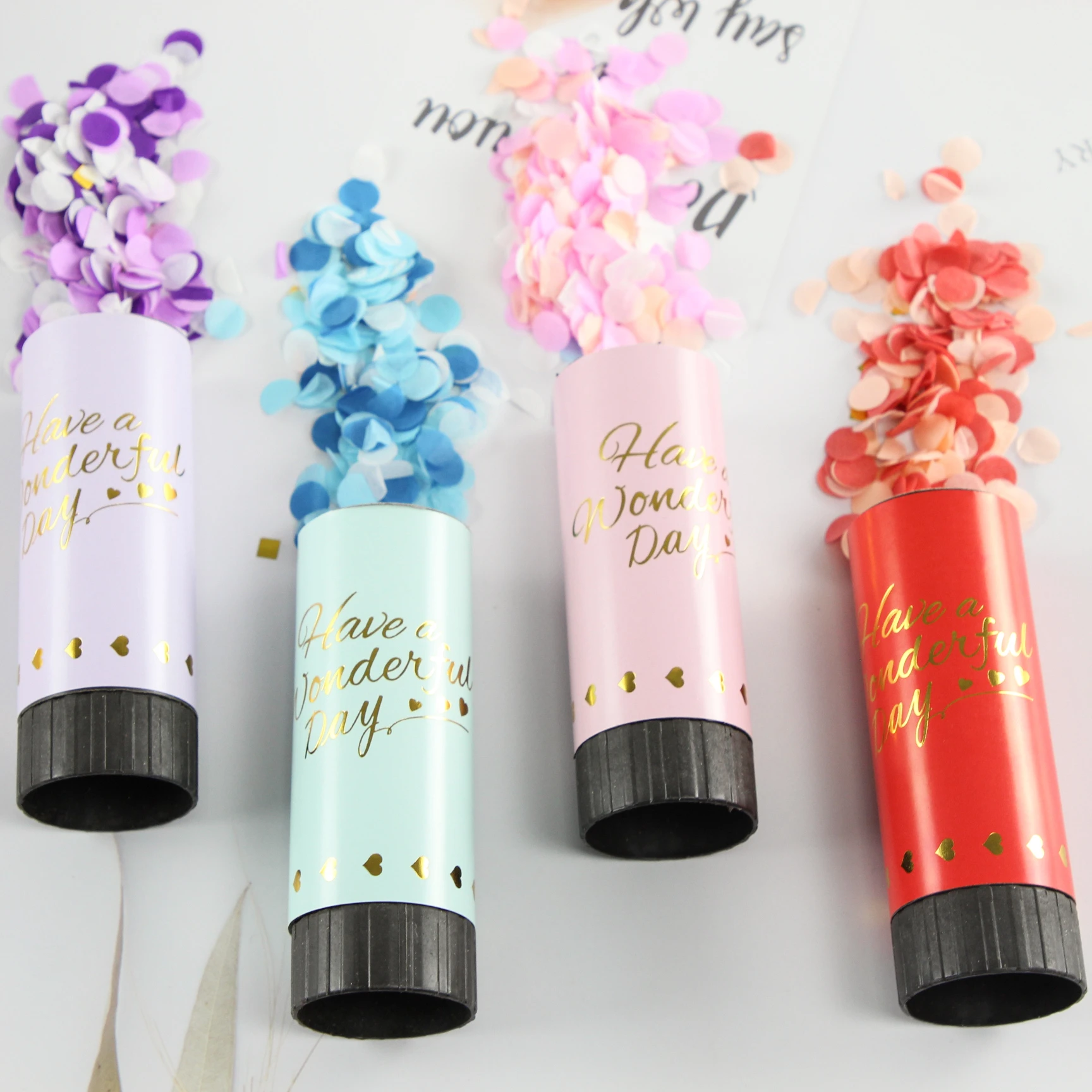Wholesale paper poppers Party city confetti party shooter confetti popper Spring party popper rush cannon confetti without fire