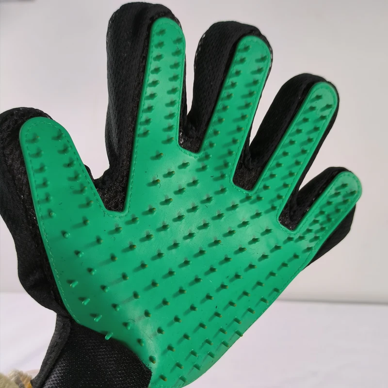 Pet silicone bath gloves five-finger grooming massage gloves for cats and dogs
