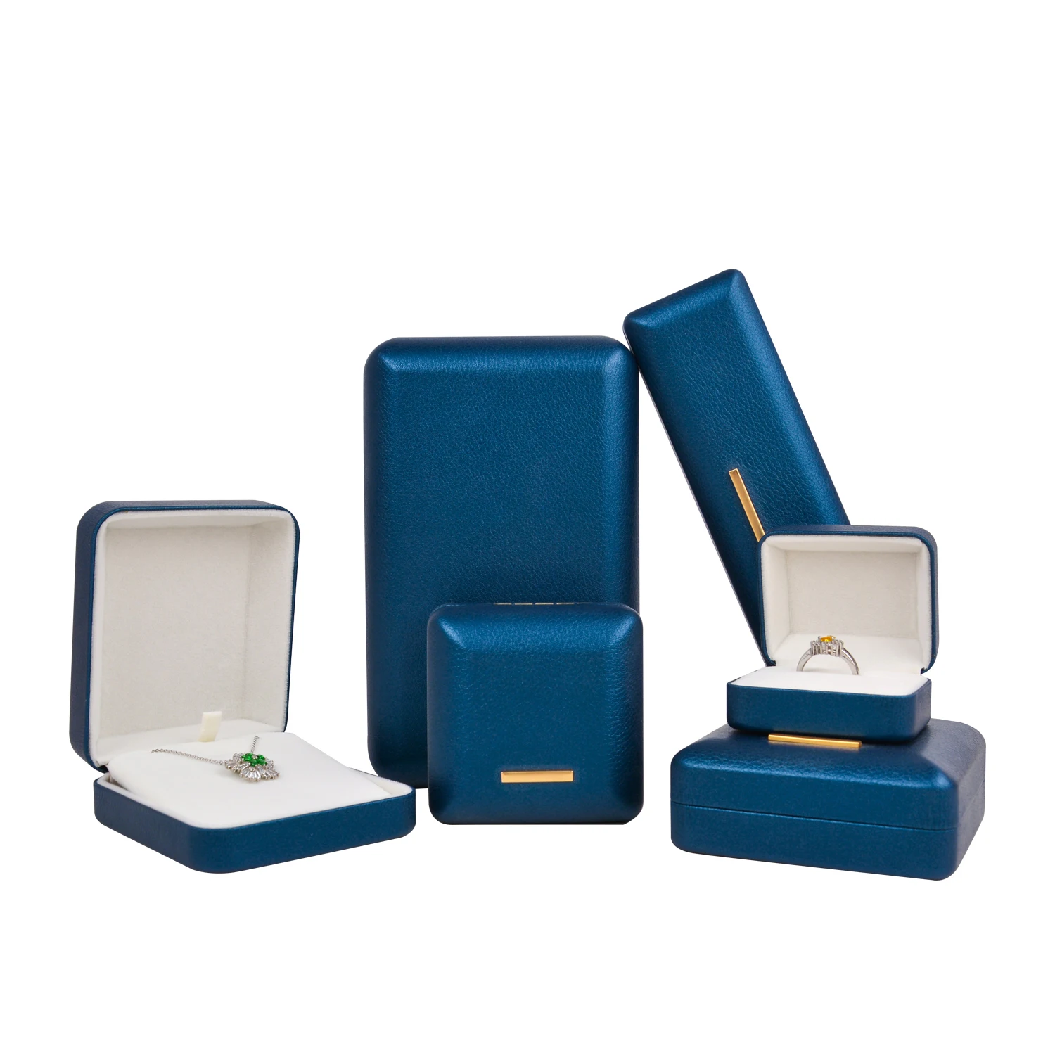 Wholesale Metal Earring Package Case Storage Pu Leather Jewelry Ring Package Box With Logo