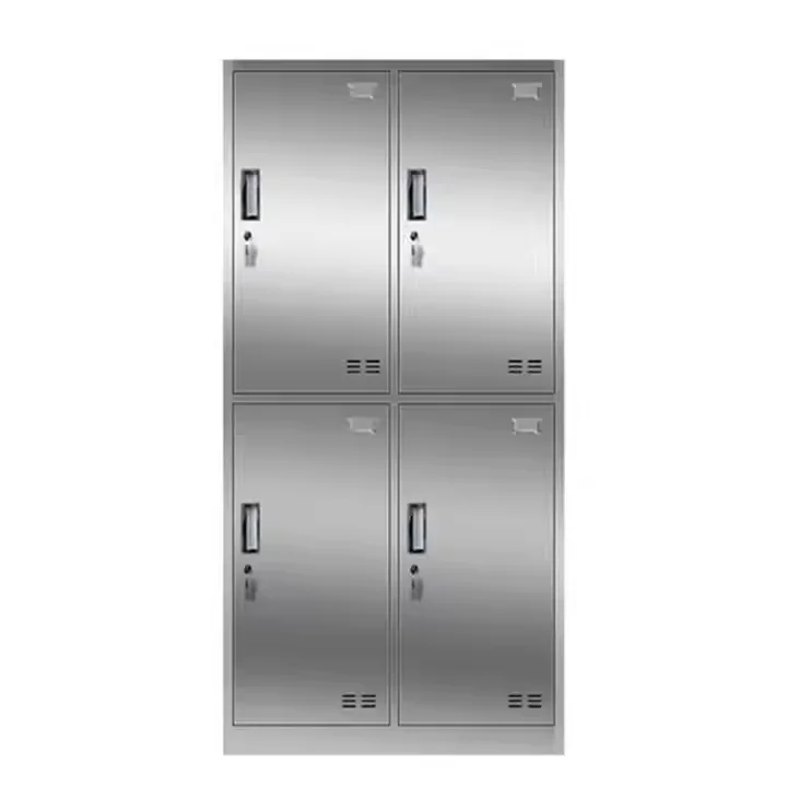 Stainless Steel Cupboard Staff Locker Metal Wardrobe for Clothes Storage Cabinets