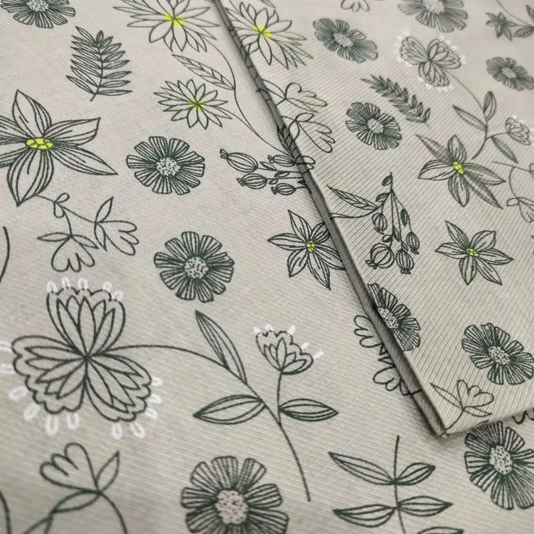 In stock 100% cotton 60S*60S 122*72 light weight custom printed fabric