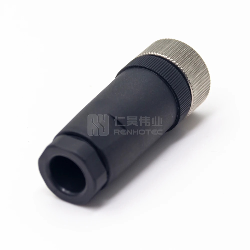 M12  8pin 8 Pin A Code Sensor Connector Female Plastic Straight Plug Field Wireable