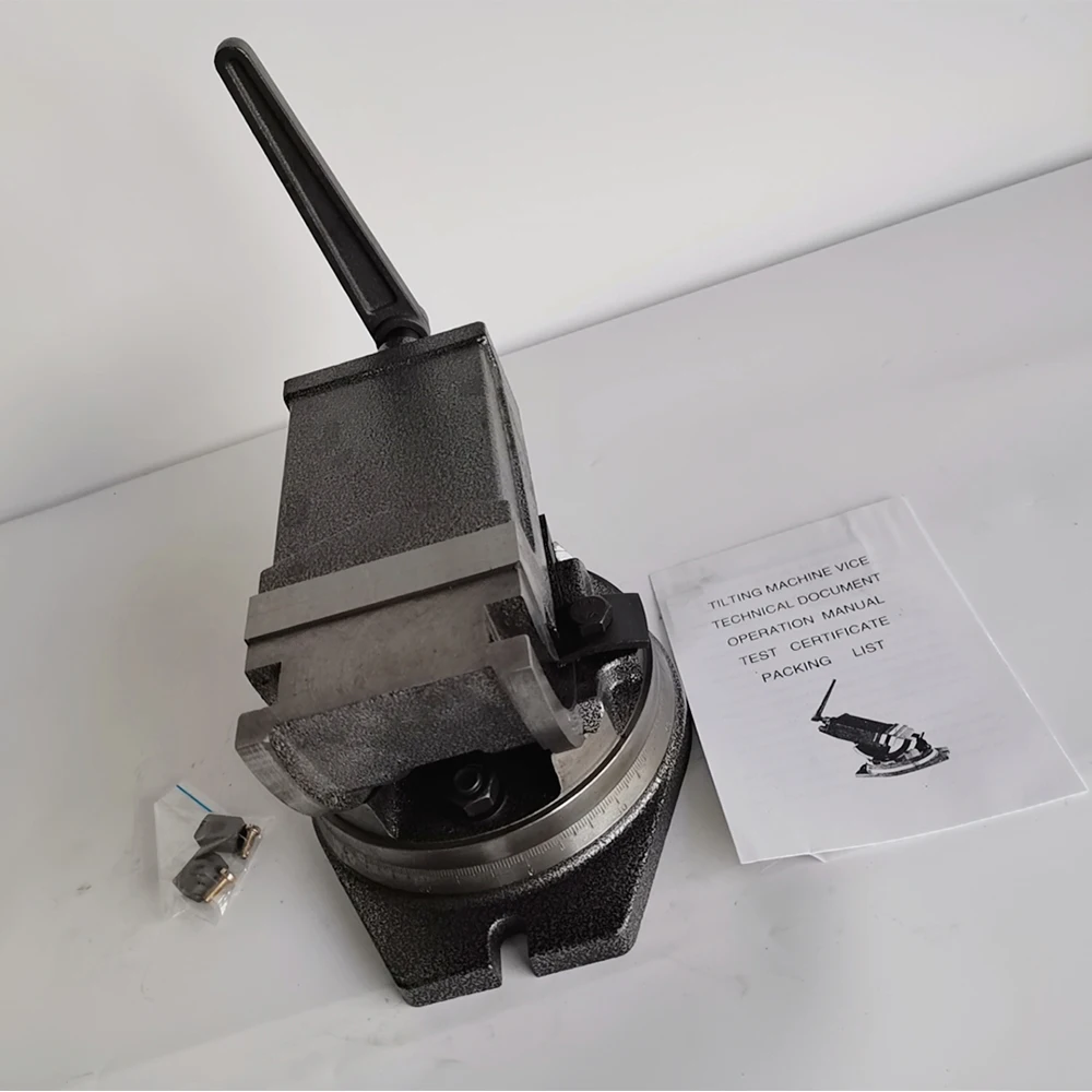 QHK125 Declinable Tilting Machine Vise CNC milling vice 5' two way angle vise tilting machine vise