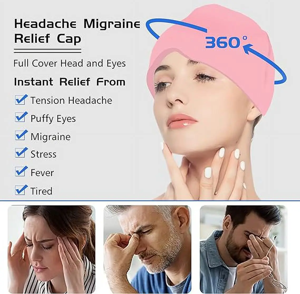 Medical Plastic Material Shipping Full Body Head Reusable Gel Ice Pack Cap For Hat