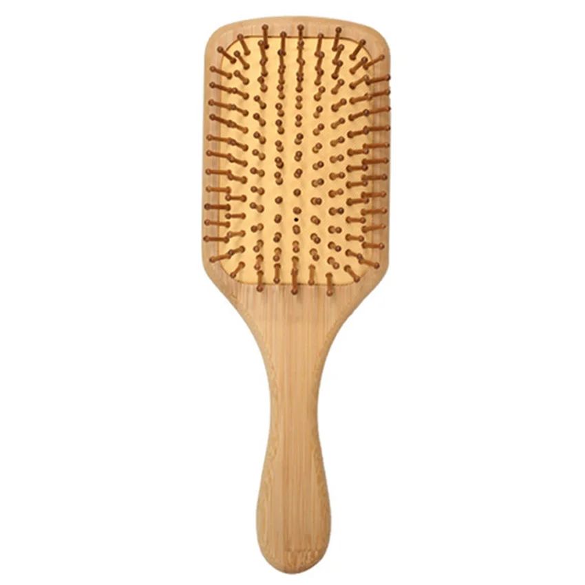 Common Bamboo Hair Comb Wide Tooth and Fine Tooth Detangling Essential Wooden Comb for Home Use