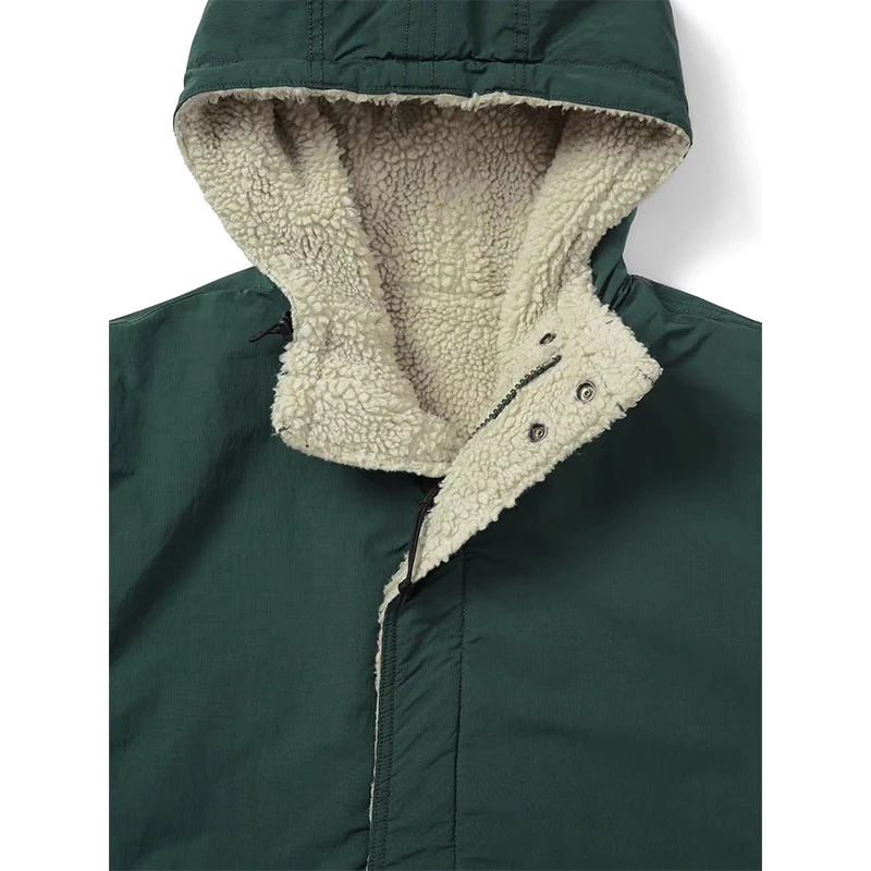 High Quality Winter Heavy Boxy Thick Custom Logo Oversized Reversible Sherpa fleece Hoodies Zipper Jacket