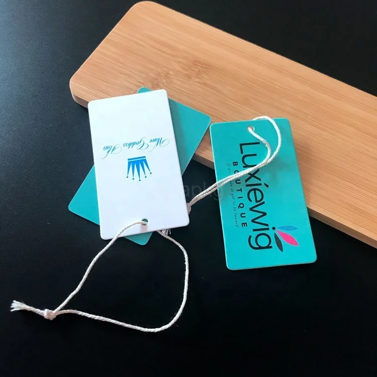 Guangzhou Customized Brand Logo Printed Kids Hang Tags For Clothing wig hair