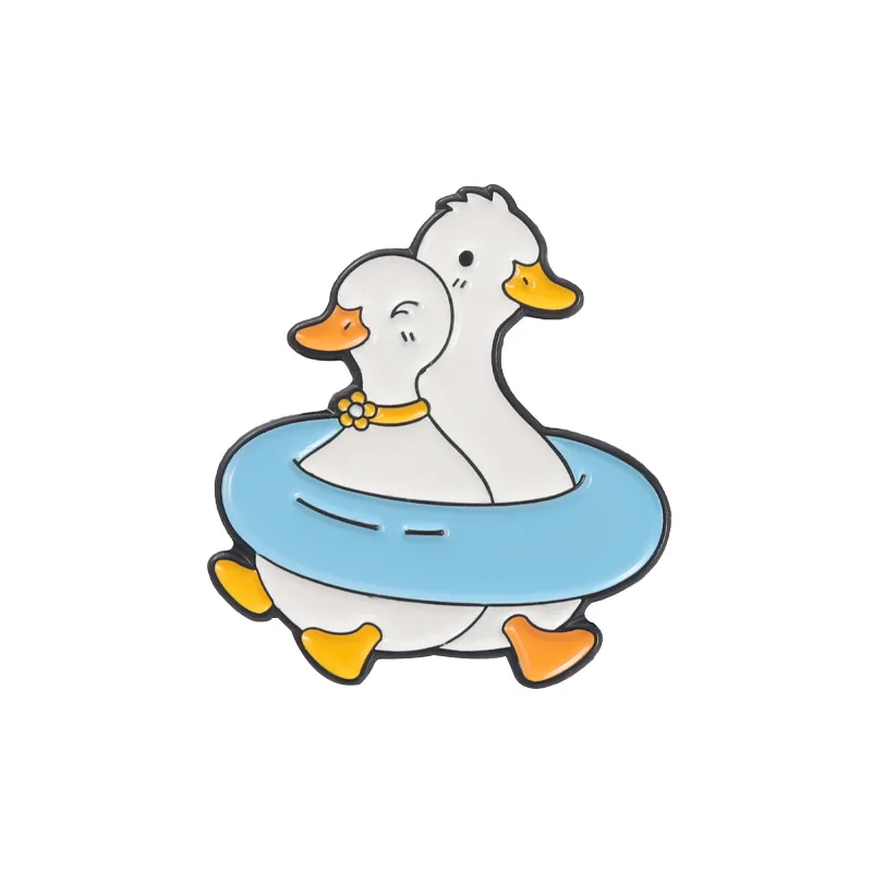 Cartoon Trendy New Duck Brooch Cycling Doctor Go To School Backpack Paint Alloy Enamel Lapel Pin Badge