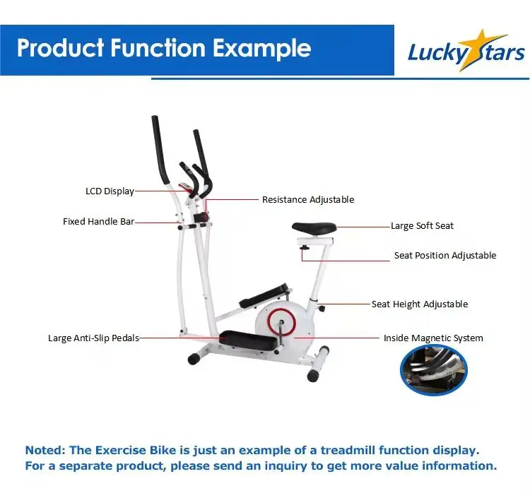 Hight Quality Elliptical Machine Magnetic Bike ODM OEM Designed With Digital Display For Home Gym Office Suitable