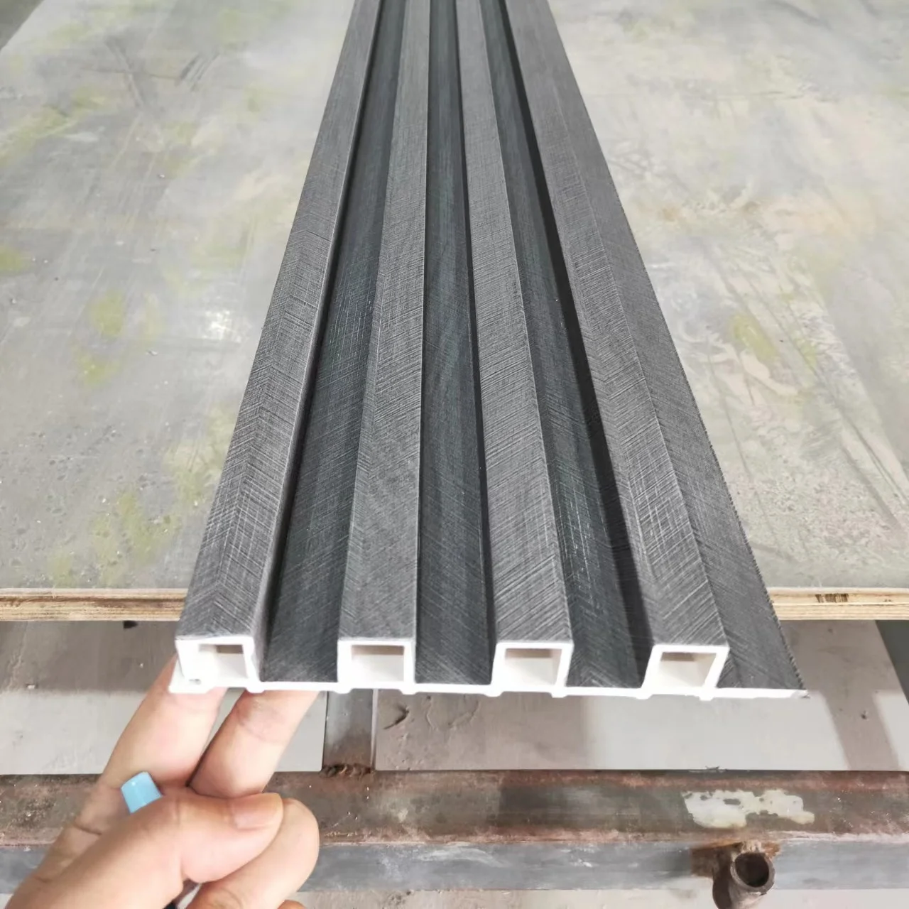 Factory Price Inner Wainscoting Bamboo Wood Decoration Board Hollow Laminated 3D WPC Wall Panel