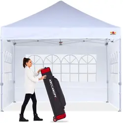 Pop Up Gazebo Tents With Church Window Camping Outdoor Waterproof Tents Canopy 8x8 8x12 8x16 10x10 10x15 10x20