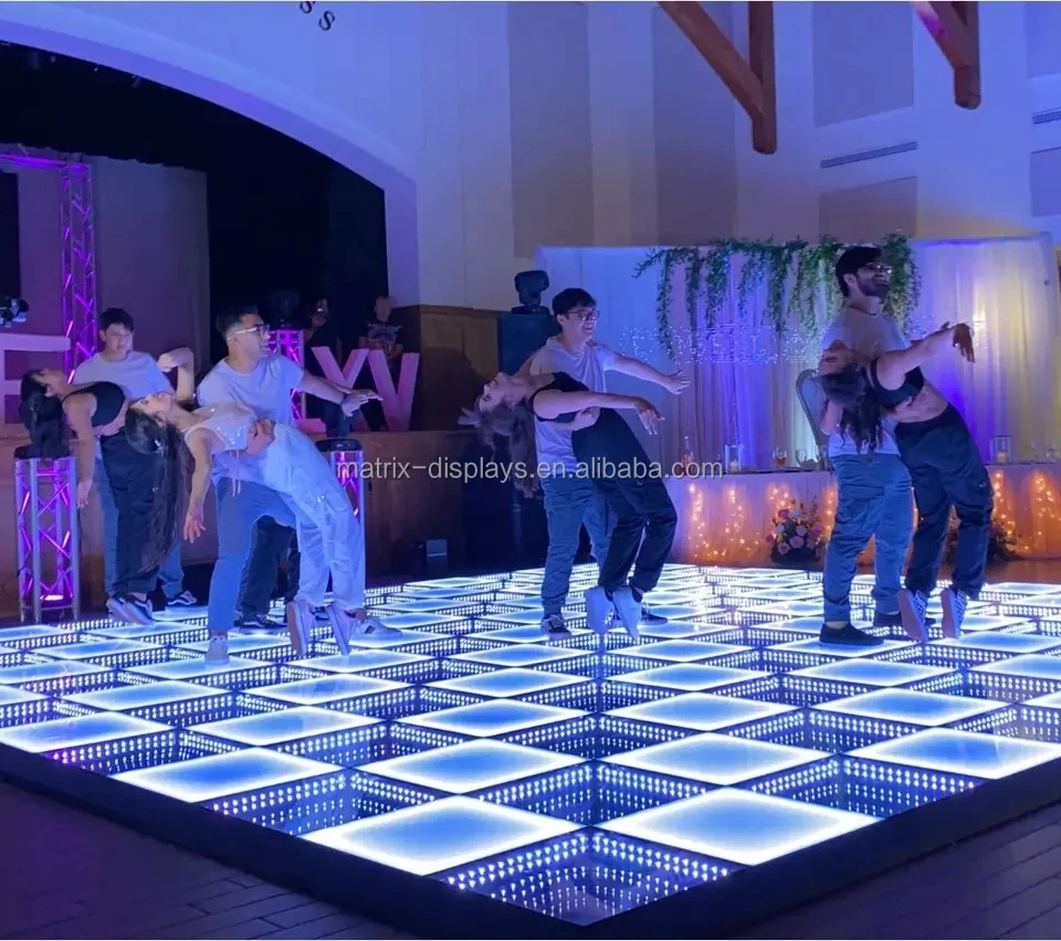 good price Matrix Displays magnetic 3d infinity mirror led floor panel