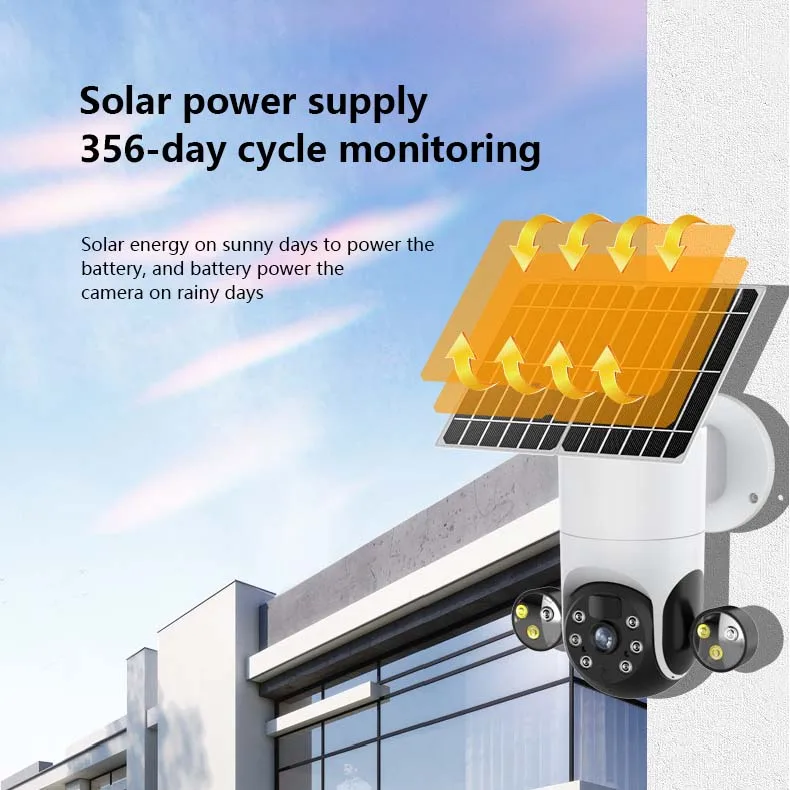 4G V360PRO solar camera outdoor solar closed circuit Security Battery Power Hot Sale Ptz Wireless Courtyard Garden Camera Solar
