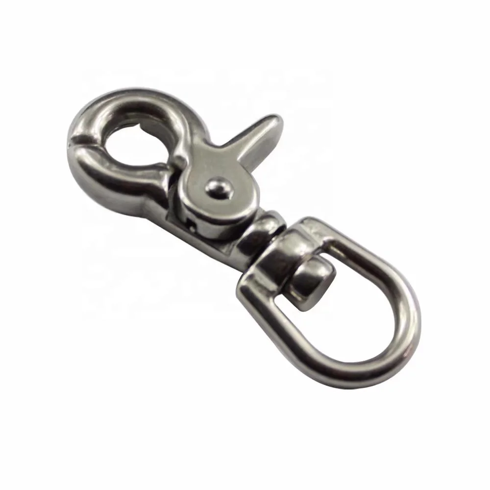 Zinc Alloy Spring Trigger Nickle Metal Snap Hook for dog leashes